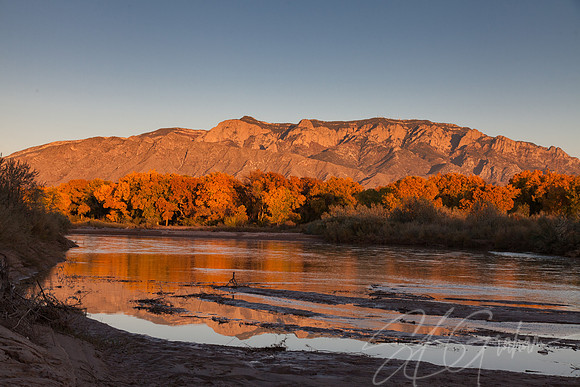 Landscape: Autumn Golden Hour on the Rio Grande Bosque, Normal Color Vision