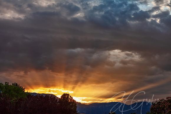 Stormy Sunrise with Crepuscular Rays 2