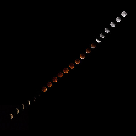 Composite, 2015 Blood Red Lunar Eclipse